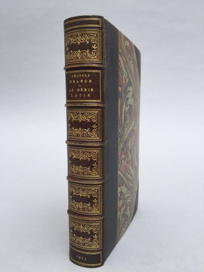 null FRANCE (Anatole). Le Génie latin. Paris, Librairie Alphonse Lemerre, 1913. In-12,...