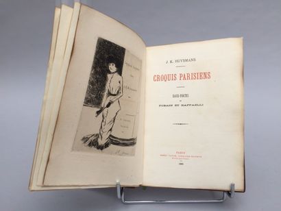 null HUYSMANS (Joris-Karl). Croquis parisiens. Paris, raton, 1880. In-8°, demi-chagrin...