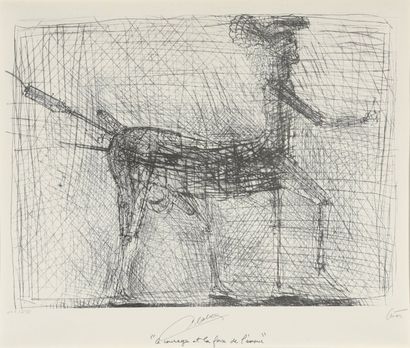 César BALDACCINI dit CESAR (1921 - 1998) 
Le centaure.
Impression offset, épreuve...