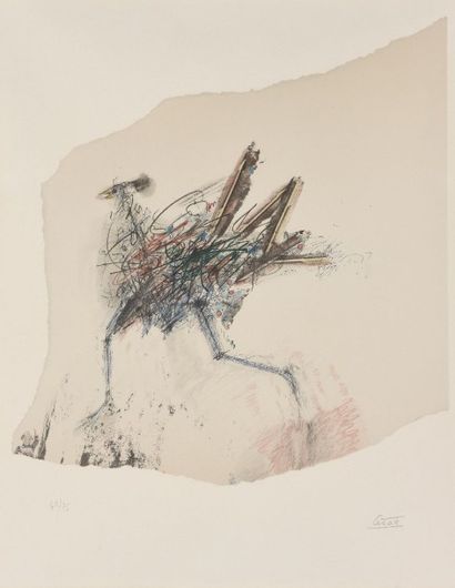 César BALDACCINI dit CESAR (1921 - 1998) 
«La poule»
Lithographie en couleurs numérotée...