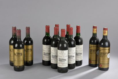null Ensemble de 12 bouteilles : 7 bouteilles ch. Godeau, St-Emilion 1986 (4 TLB)...