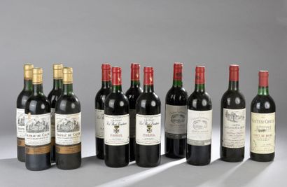 null Ensemble de 12 bouteilles : 4 bouteilles ch. du Cauze, St-Emilion 1990 / 4 bouteilles...