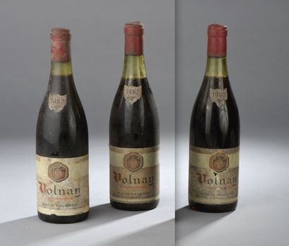 null 3 bouteilles Volnay Jean de Villedieu 1967 (elt, 2TLB)