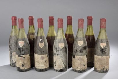 null 10 bouteilles Volnay P Boillot-Naltet 1971 (eta, 2 sm, 5 LB, 5 MB)