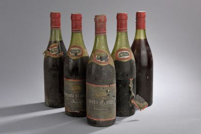 null 5 bouteilles Morey-Saint-Denis Chauvenet 1972 (2 TLB 1 se sm et 1 se, 1 MB,...