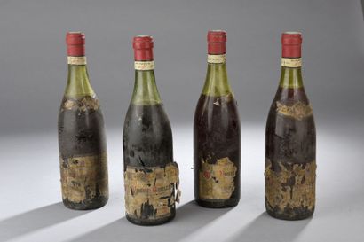 null 4 bouteilles Vosne Romanée Clavelier 1972 (eta, 1 TLB, 3 MB dont une sm)
