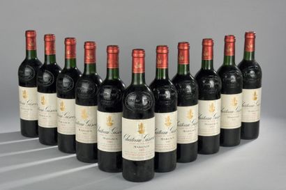 null 11 bouteilles CH. GISCOURS, 3° cru Margaux 1985 (els, 4 TLB)