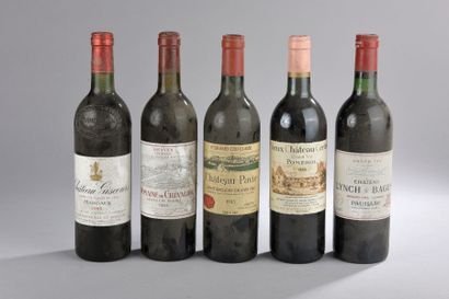 null Ensemble de 5 bouteilles : 1 bouteille Domaine de Chevalier, Pessac-Léognan...