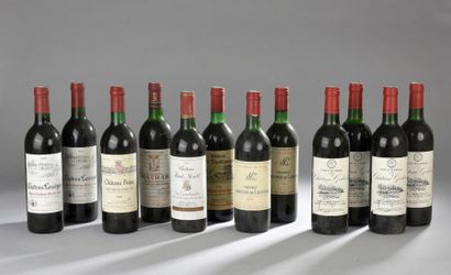 null 12 bouteilles Saint-Emilion divers (1985, 1986 et 1989)