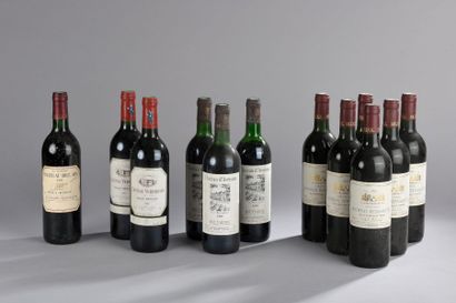 null 12 bouteilles Haut-Médoc divers (Bel-Air 1995, Verdignan 1993, Fournas-Bernadotte...