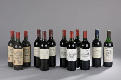 null 12 bouteilles Haut-Médoc divers (dont Tour du Mirail 1996)