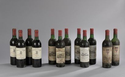 null 12 bouteilles Margaux divers (Deyrem-Valentin 1976, Cordet 1985, Tayac 1975...