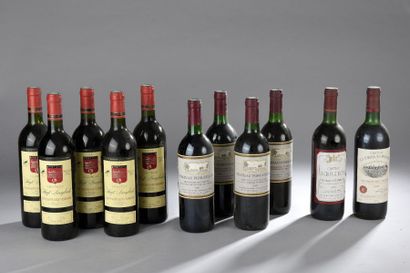 null 11 bouteilles Montagne-Saint-Emilion divers 1989, 1990 et 1995