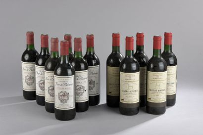 null 12 bouteilles Côtes de Bourg divers 1990