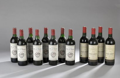 null 12 bouteilles Côtes de Bourg divers 1990