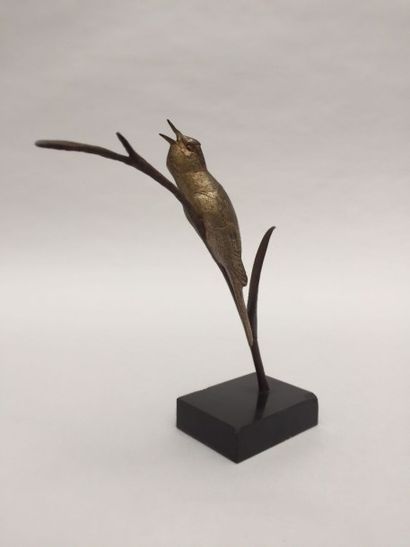 null D'après André Vincent BECQUEREL (1893-1981). Oiseau chantant sur une branche....