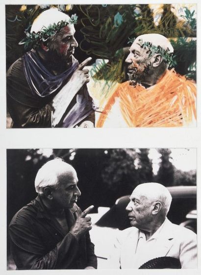 null *David Douglas DUNCAN (né en 1916). Portrait de Pablo Picasso et l’architecte...