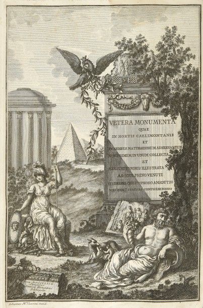 null Ouvrage de gravure (mauvais état) Monumenta Matthaeiana 1779 (décollé).