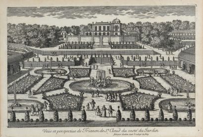 D'après AVELINE, XVIIe siècle «Veüe et perspectives de Trianon de St Cloud du Costé...