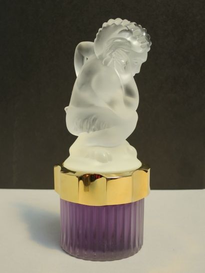 null Lalique parfums - Le faune - Flacon "mascotte" figurant un faune en cristal...