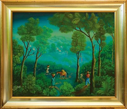 DUFRANC « Paysage » Acrylique sur toile 6 SBG 6 50 x 60