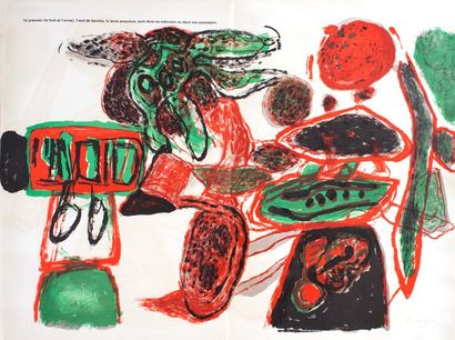 Corneille La grenade (fruits et larves), 1963 Sérigraphie sur papier SBD Mine de...