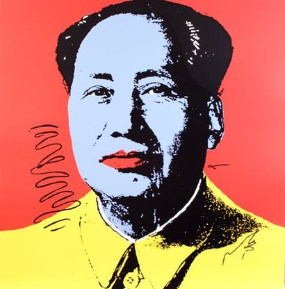 Andy Warhol d'après Mao 4 screenprint de couleur différente, Lithographie sur papier...