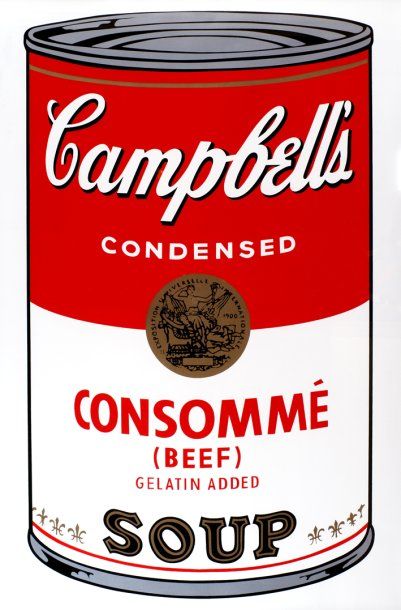 Andy Warhol d'après Campell's soup Sérigraphie sur papier Tamponé au dos - 87x57...