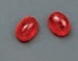 null 2 Rubis ovales cabochon Poids : 6,01 cts
