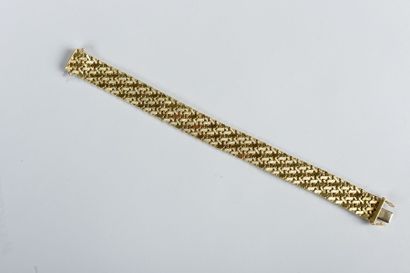 Bracelet ruban en or jaune 18K à mailles...