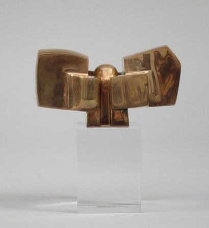 null José Luis SANCHEZ (né en 1926). Sculpture en bronze à patine cuivre. Signée...