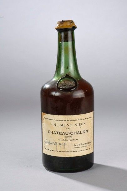 null 1 bouteille CHÂTEAU-CHALON, "Cave du Grand Hôtel Ripotot" 1947 (LB, bouchon...