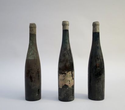 null 3 bouteilles MANSKOPF SARASIN "Fürster Riesling", 1897 (1 eta mais lisible LB,...