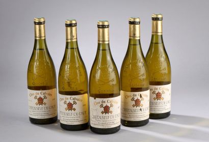 null 5 bouteilles CHÂTEAUNEUF-DU -PAPE, "Clos du Calvaire", Domaine du Père Pape...