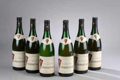 null 6 bouteilles HERMITAGE, "Nobles rives", Cave de Tain 1998 (blanc) (els)