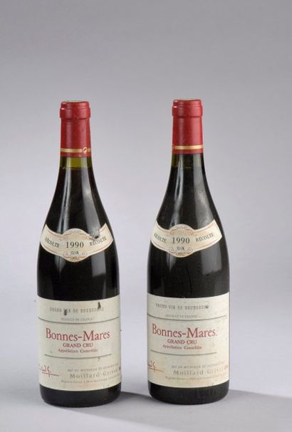 null 2 bouteilles BONNES-MARES, Moillard-Grivot 1990 (ela)