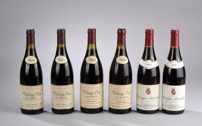null Ensemble de 6 bouteilles : 2 bouteilles VOLNAY, "Fremiets", Joseph Voillot 1990...