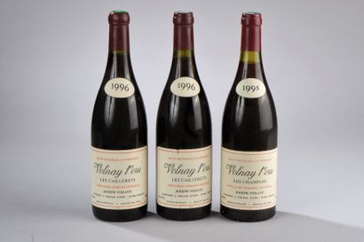 null Ensemble de 3 bouteilles : 2 bouteilles VOLNAY, "Les Caillerets", Joseph Voillot...