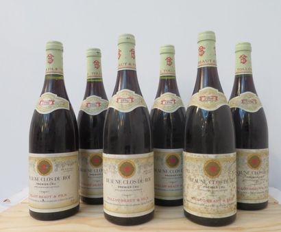 null 6 bouteilles BEAUNE, "Clos du roi" Tollot-Beaut 1996 (rouge) (es) 