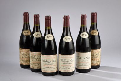 null 6 bouteilles VOLNAY, "Champans" Joseph Voillot 1996 (ets, elt)
