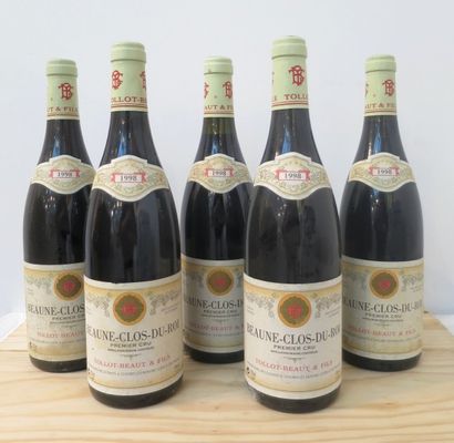 null 5 bouteilles BEAUNE, "Clos du roi" Tollot-Beaut 1998 (rouge) (es) 