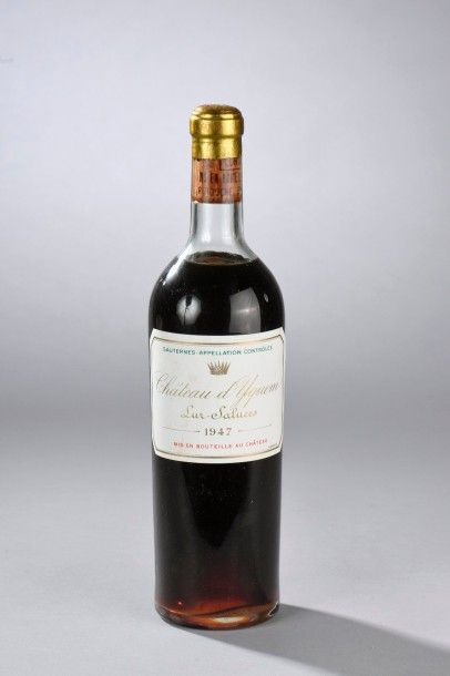 null 1 bouteille Château D'YQUEM, 1er cru supérieur Sauternes 1947 (MB, reconditionnée...
