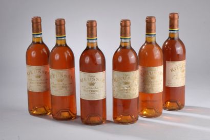 null 6 bouteilles Château RIEUSSEC, 1er cru Sauternes 1990 (et)