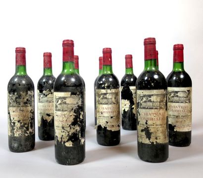 null 10 bouteilles Château FONBRAUGE, St-Emilion 1978 (eta, 2J, 3TLB, 3LB, 1 MB)