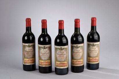 null 5 bouteilles Château RAUZAN-GASSIES, 2° cru Margaux 1979 (ets, 1J, 1TLB, 1LB,...