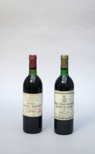 null Ensemble de 2 bouteilles : 1 bouteille Château LYNCH-BAGES, 5ème cru Pauillac...