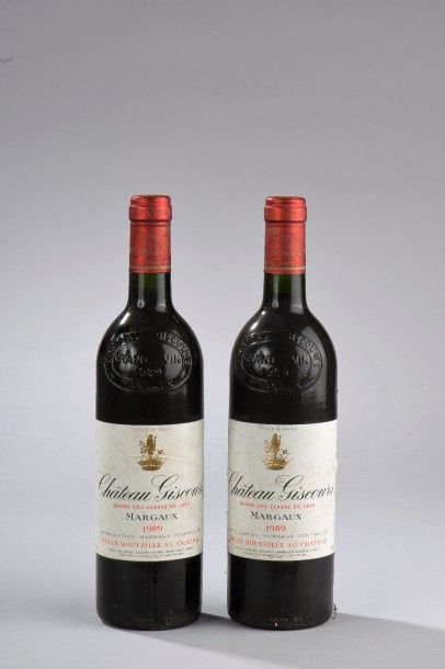 null 2 bouteilles Château GISCOURS, 3° cru Margaux 1989 (els)