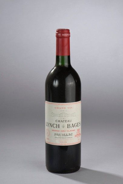 null 1 bouteille Château LYNCH-BAGES, 5ème cru Pauillac 1989