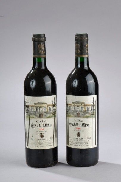 null 2 bouteilles Château LEOVILLE-BARTON, 2° cru Saint Julien 1990
