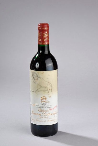 null 1 bouteille Château MOUTON ROTHSCHILD, 1° cru Pauillac 1993 (ela, elt)